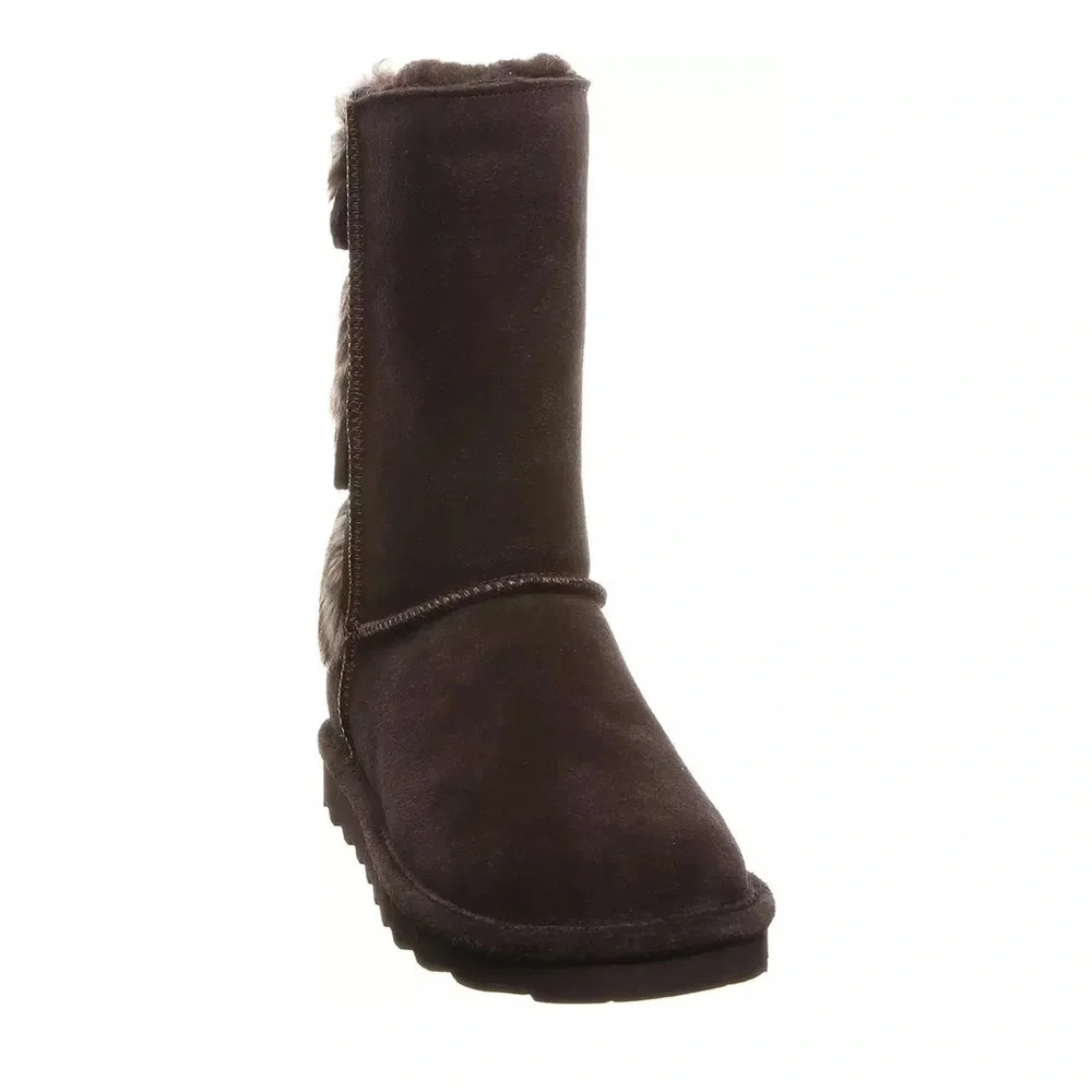 BEARPAW Women's Size 7 Eloise Boots Chocolate Brown NWT Snow Wool Lining